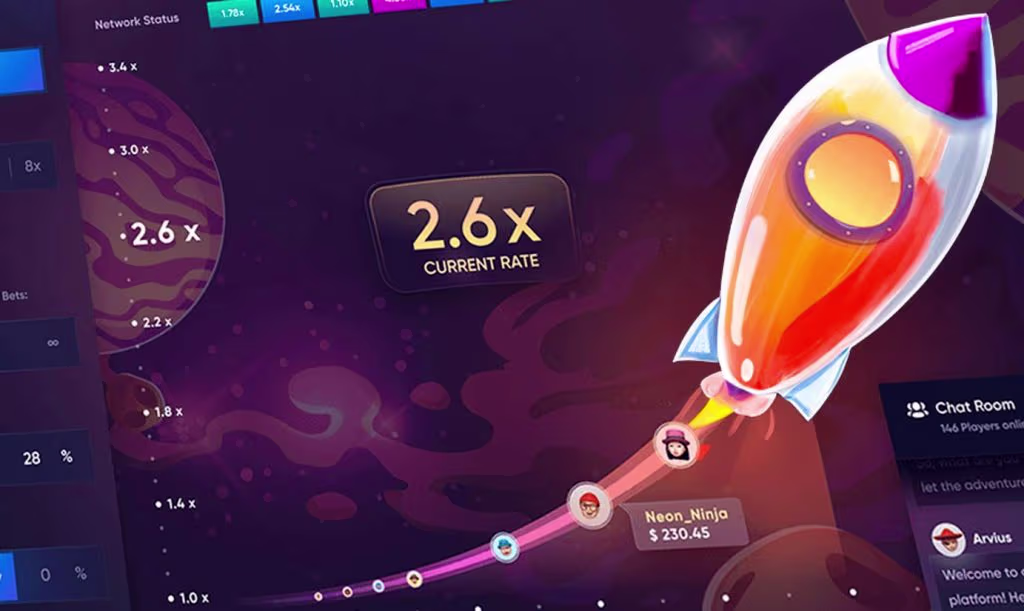 Crash casino game by Roobet at PC Optimum Slots Canada