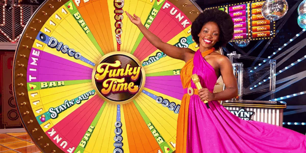Funky Time live casino game by Evolution Gaming at PC Optimum Slots Canada